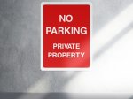No parking private property sign - portrait