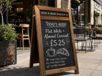 Header Chalk A-Board Wooden