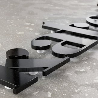 Black or White Acrylic 3D Logo Sign