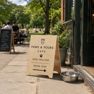 Wooden A-Board Sign Small