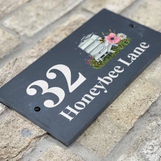 Honeybee Slate Sign