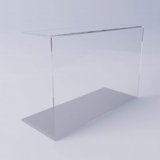 Acrylic free-standing flat-topped countertop sneeze guard