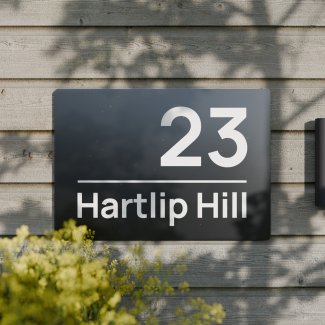 Hartlip Anthracite Aluminium Sign