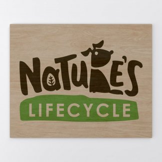 Wooden  Panel with Printed Logo Sign