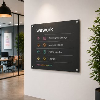 Matt Black Acrylic Panel Sign