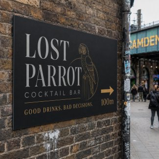 Matt Black Aluminium Printed Sign