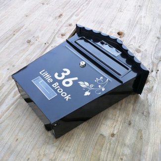 Personalised Black Letterbox