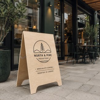 Wooden A-Board Sign