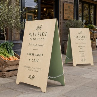 Wooden Pavement Sign Colourwave