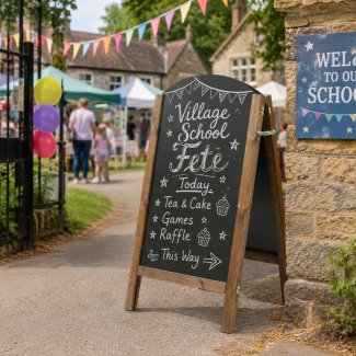 A-Board Curved Top Chalkboard Blank