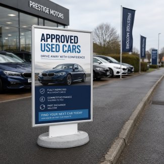 Defender Forecourt Sign with Concrete Base