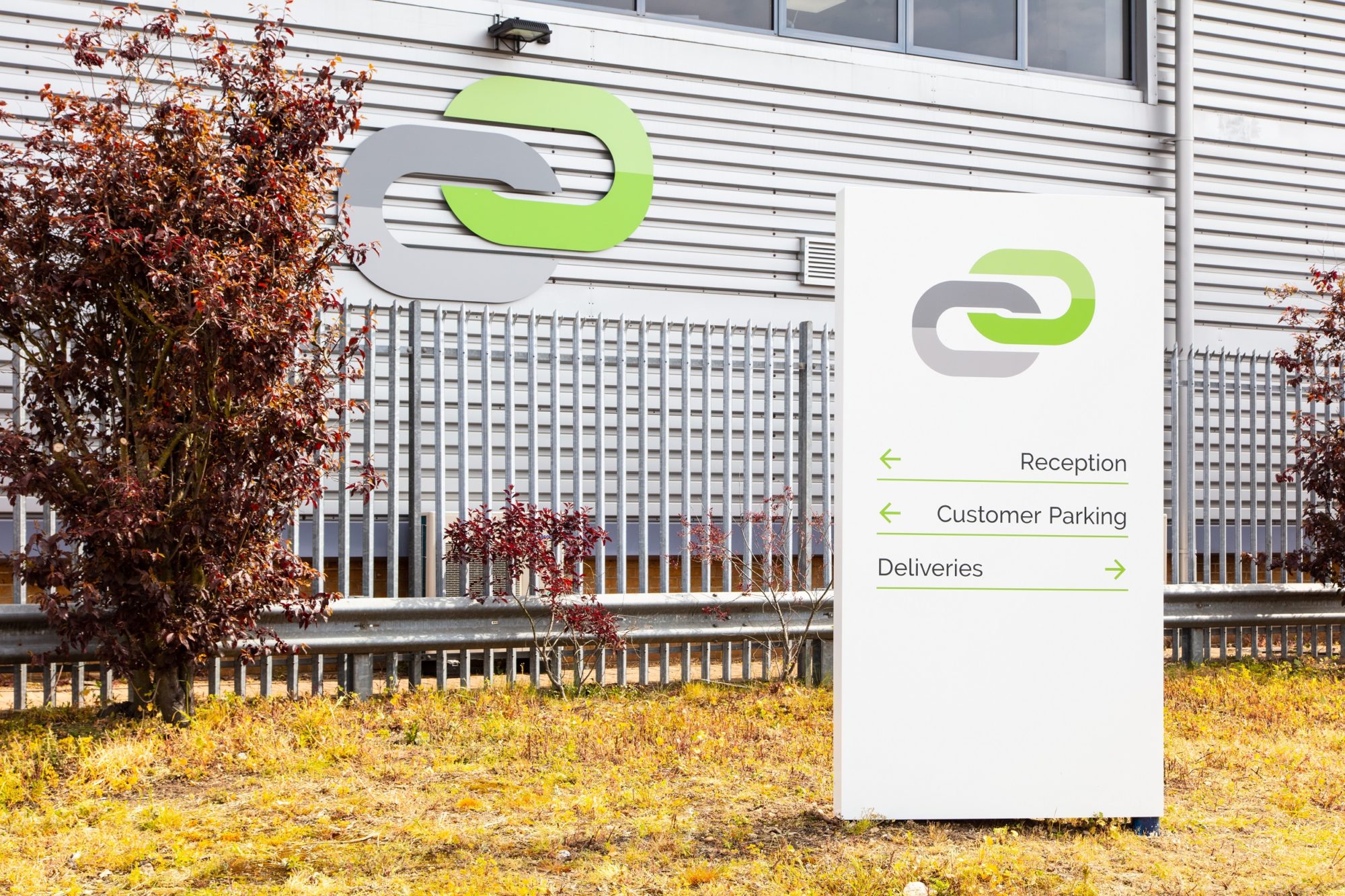 External wall signage and totem sign for Custodian Data Centre Dartford Kent